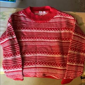 EUC GAP Red & White Sweater